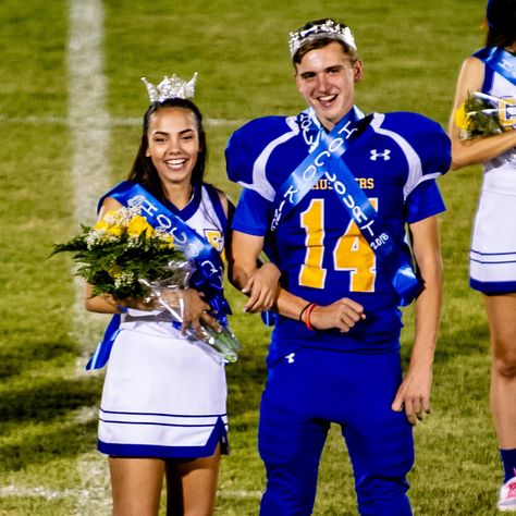 Presentation of the Homecoming Court and Crowning of the King and Queen at 2018 Homecoming Football Game Homecoming King And Queen, Homecoming Football Game, Homecoming Football, Homecoming King, School Dr, Homecoming Court, Homecoming Games, Homecoming Queen, Spirit Week