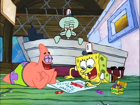 Wholesome Photos, Spongebob Patrick And Squidward, Patrick And Squidward, Spongebob Logic, Spongebob Comics, Imagination Spongebob, Spongebob Background, Patrick Spongebob, Spongebob Squidward