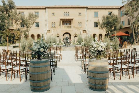 Allegretto Vineyard Resort Paso Robles Weddings Central Coast Wine… Courtyard Ceremony, Wine Country Wedding Venues, Wedding Rentals Decor, Country Wedding Venues, California Ranch, Beachfront Hotels, Florida Hotels, Wedding Reception Locations, Wine Country Wedding