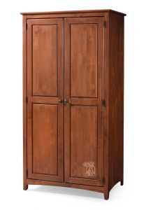 Shaker Wardrobe, Barn Door Bookcase, Adult Bedroom Furniture, Cherry Wood Furniture, Redwood City California, Unfinished Furniture, Wood Armoire, Wood Arch, Wood Bedroom Furniture