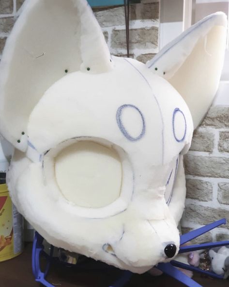 Fursuit Foam Head Base, Cat Fursuit Head Base, Kemono Fursuit Head Base, Kemono Cat Fursuit, Fursuit Template, Fursuit Head Pattern, Cat Fursuit Head, Fursuit Head Base, Cat Fursuit