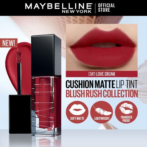 I found this great deal on Lazada! Check it out! Product Name: Maybelline Sensational Cushion Matte Lip Tint 6.4 mL [Matte Liptint, Cheek Tint, Color Tint] https://s.lazada.com.ph/s.h71TD?cc Matte Liptint, Tint Color, Face Accessories, Skin Tint, Cheek Tint, Colour Tint, Matte Lip, Matte Lips, Lip Tint