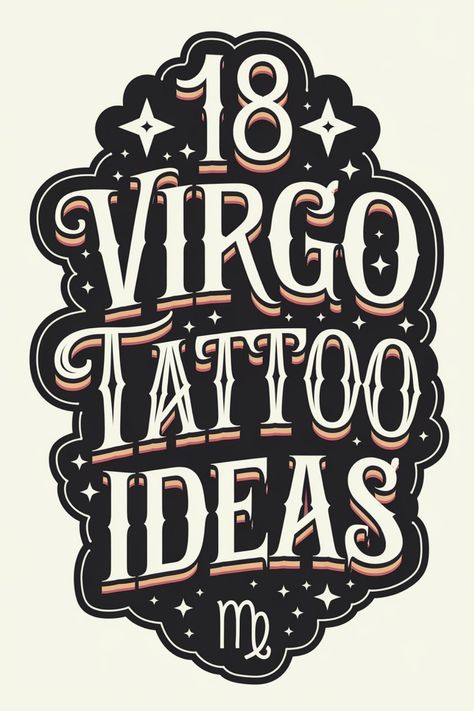 18 Virgo tattoo ideas with decorative typography and stars. Virgo Star Sign Symbol, Virgo Flower Tattoo September, Virgo Sketch, Zodiac Tattoos Virgo, Unique Virgo Tattoo Ideas, Virgo Inspired Tattoo, Zodiac Art Virgo, Lucky 7 Tattoo, Virgo Tattoo Ideas