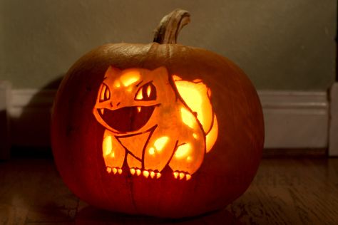 Pokemon Bulbasaur Halloween Pumpkin Bulbasaur Pumpkin Carving, Bulbasaur Pumpkin, Pokemon Pumpkin Carving, Pokemon Pumpkin Stencils, Pumpkin Carving Easy, Pumpkin Carving Pictures, Pokemon Pumpkin, Pikachu Halloween, Easy Pokemon