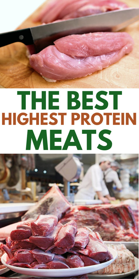 images of chicken and beef cuts of meat Meats With High Protein, Protein Per Ounce Of Meat, Highest Protein Meat, Meat Protein Meals, Lean Meat Meals, High Protein Beef Meals, High Protein Meats, Meats High In Protein, Mexican Food Recipes Beef