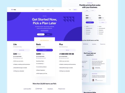 Modern Ui Design, Ui Landing Page, Creative Landing Page, Minimalist Web Design, Ux Kits, Landing Page Ui, Best Landing Pages, Pricing Table, Ui Design Website