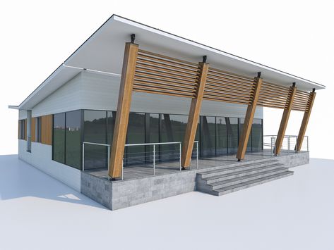 Small Office Building 01 #Office, #Small, #Building Office Building Small, Office Building Facade, Office Building Plans, Small Office Building, Building Design Plan, Building Office, Zoo Architecture, Zoo Ideas, Small Office Design