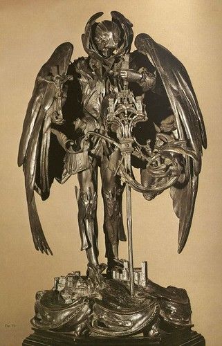 Alfred Gilbert, Sacred Architecture, Archangel Michael, Sculpture Installation, Sacred Art, St Michael, Dark Art, Character Design Inspiration, Dark Fantasy