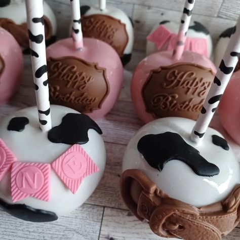 Pink Cow Print, Chocolate Covered Apples, Pink Cow, Candy Apples, Cow Print, Chocolate Covered, Business Ideas, Apples, Cow