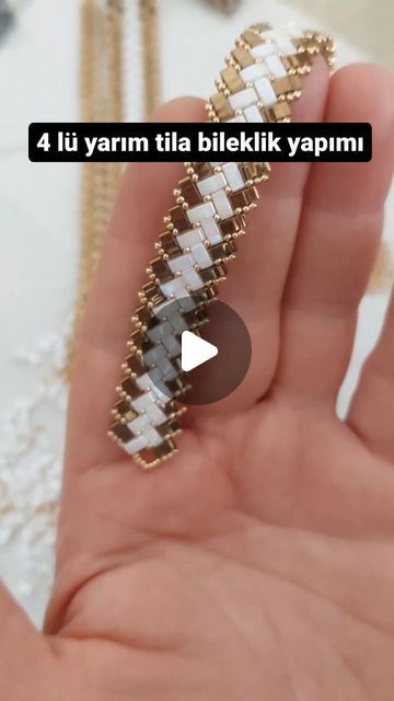 Tila Bead Bracelets Tutorials Free Pattern, Half Tila Bracelet, Bracelet Chevron, Genuine Pearl Necklace, Miyuki Bracelet, Beaded Bracelets Tutorial, August 21, Bracelet Tutorial, Beaded Jewelry Diy