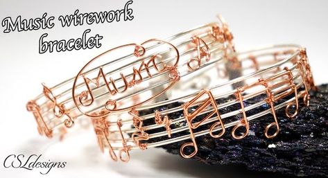 Music Note Jewelry, Wire Weaving Techniques, Free Jewellery Making Tutorials, Wire Tutorials, Wire Wrapping Tutorial, Wire Wrapped Jewelry Diy, Wire Wrapped Jewelry Tutorials, Wire Jewelry Tutorial, Wire Jewelry Designs