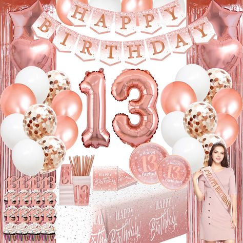 Honeycomb Centerpiece, Rose Gold Banner, 16th Birthday Decorations, Rose Gold Theme, Gold Foil Balloons, 30th Birthday Decorations, 21st Birthday Decorations, Gold Backdrop, Gold Banner