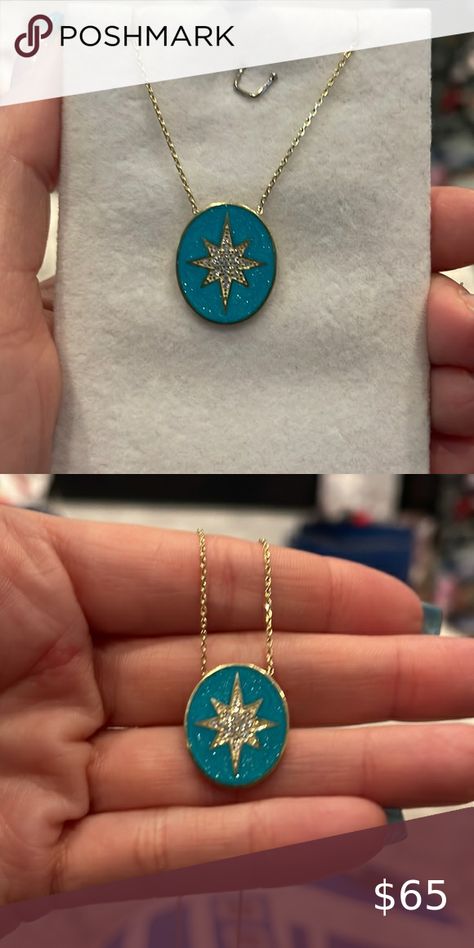 925 sterling silver Northstar North Star CZ Crystal  Celestial Necklace Pendant Celestial Necklace, Yellow Turquoise, North Star, Necklace Pendant, 925 Sterling Silver, Turquoise, Pendant Necklace, Sterling Silver, Crystals