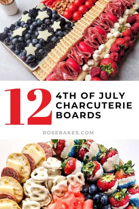 12 Unique 4th of July Charcuterie Board Ideas Dessert Charcuterie Boards, Red White And Blue Candy, 4th Of July Charcuterie Board, Blue Corn Chips, Blue Snacks, Dessert Charcuterie, Charcuterie Board Ideas, Patriotic Food, 4th Of July Desserts