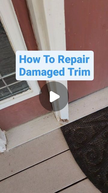 The Daily DIY on Instagram: "Fix that rotted/damaged door trim fast and easy using DAP's All Purpose Adhesive and Filler. This is a beginner level DIY project you can do this weekend! #sponsored #doityourself #diywithdap #thedailydiy #homerepair #waterdamage @dapproducts" Front Door Molding Exterior Diy, Replacing Door Trim, Replace Exterior Door, Door Frame Repair, Front Door Molding, Exterior Door Frame, Garage Door Trim, Exterior Door Trim, Metal Doors Exterior