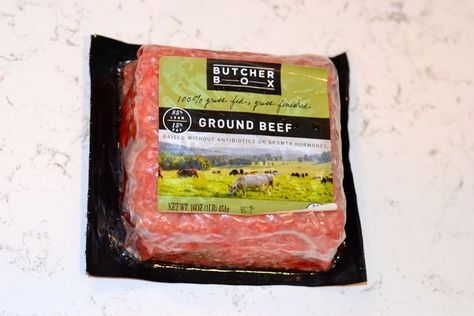 Butcher Box Ground Beef Baked Turkey Burgers, Burgers In The Oven, Oven Burgers, Baked Burgers, Butcher Box, Cheap Meat, Stuffed Portabella Mushrooms, Paleo Beef, Eat Beef