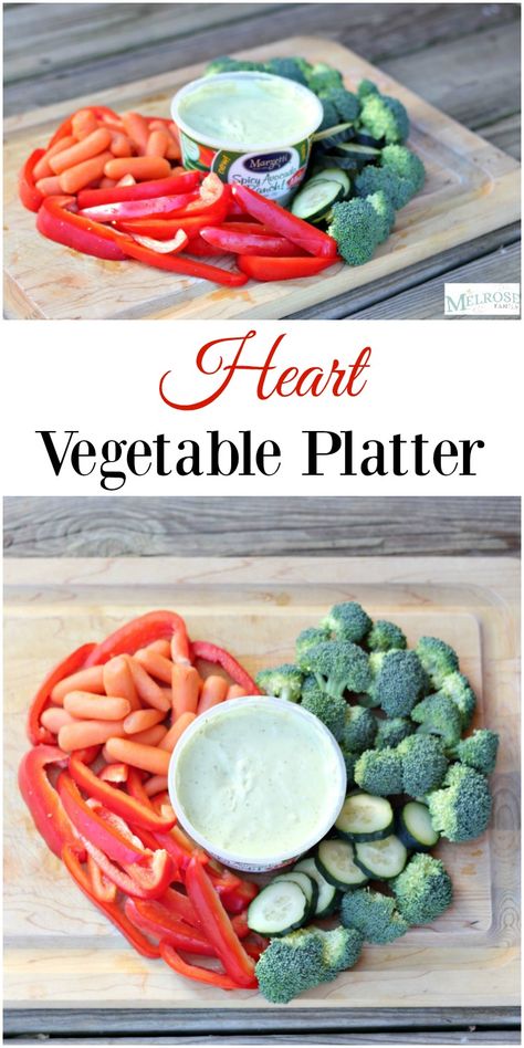 Vegetable Tray, Vegetable Platter, Delicious Appetizer Recipes, Valentine Desserts, Holiday Eating, Veggie Dip, Valentines Day Food, Recipes Appetizers And Snacks, Veggie Tray