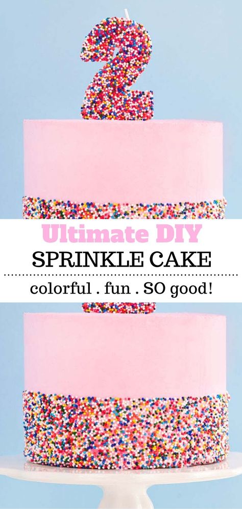 Sprinkle Birthday Cake, Sprinkle Birthday, Birthday Recipes, Homemade Vanilla Cake, Sprinkles Birthday Cake, Diy Sprinkles, Cake Sprinkles, Fall Baking Recipes, Easy Gluten Free Desserts