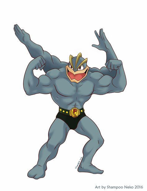 Machamp Pokemon Tattoo, Machamp Pokemon Art, Pokemon Poses, Machamp Pokemon, Fnaf Coloring Pages, Pokemon Painting, Pokemon Project, Pokemon Official, Pokemon Team