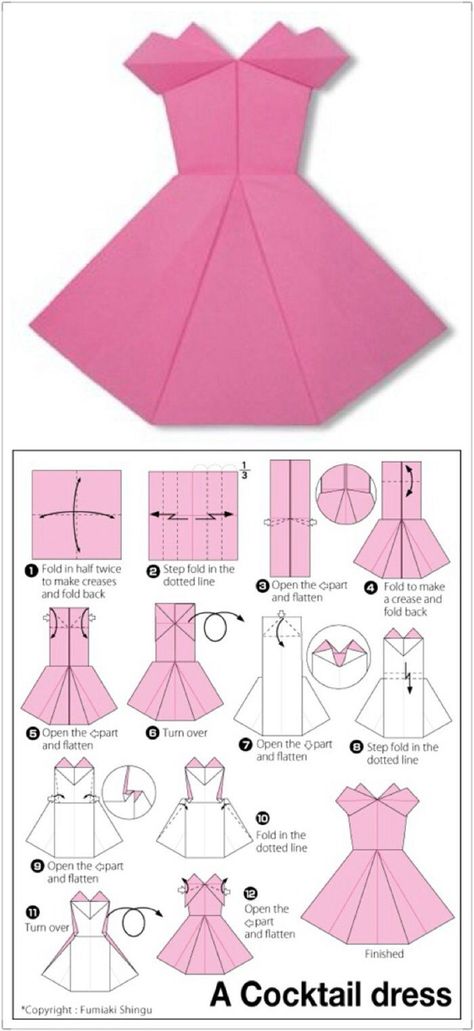 Origami Wedding Dress, Paper Dress Template, Dress Origami, Dress Templates, Dress Paper, Origami Ball, Origami Dress, Origami And Kirigami, Dress Card