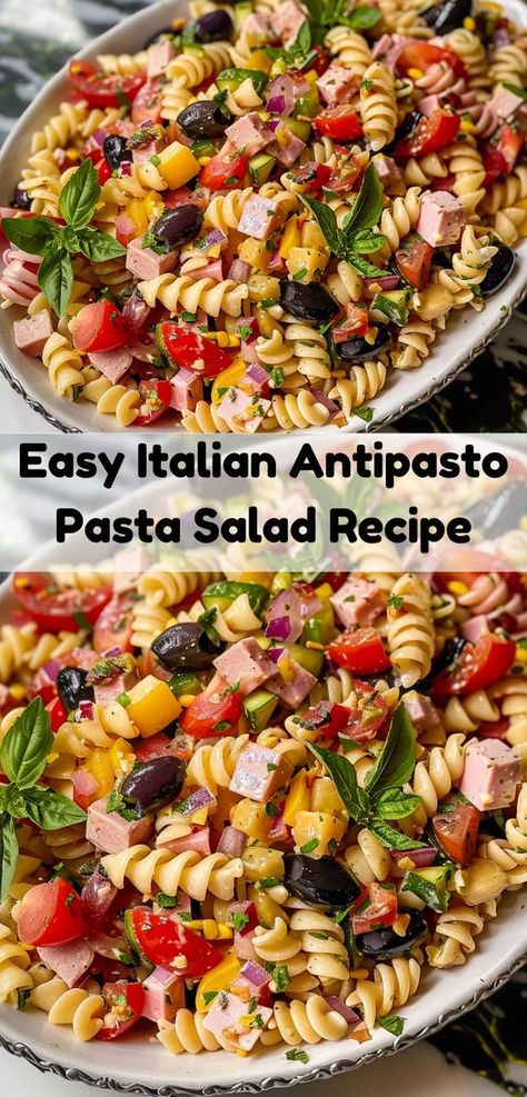 Easy Italian Antipasto Pasta Salad Antipasto Pasta Salad, Antipasto Pasta, Antipasto Salad Recipe, Antipasto Pasta Salads, Italian Antipasto, Antipasto Salad, Pasta Salad Italian, Pasta Salad Recipe, Quick Lunch