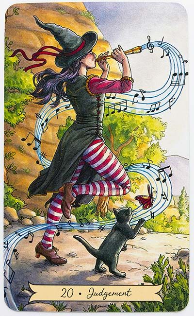 Everyday Witch Tarot Review Judgement Judgement Tarot Card, Kartu Tarot, Witches Tarot Deck, Tarot Significado, Rider Waite Deck, Witch Tarot, Tarot Major Arcana, Vintage Witch, Tarot Cards Art