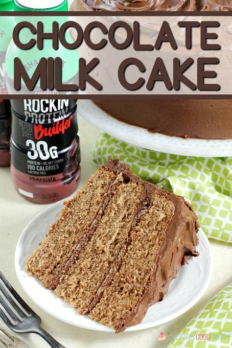 This from-scratch Chocolate Milk Cake is so easy to throw together - making it the perfect addition to birthdays, potlucks, or tailgating parties! #ResultsAreDelicious #ad Cake Decoration With Flowers, Cake Decoration For Men, Cake Decorating Birthday, Milk Cake Recipe, Milk Chocolate Cake, Decoration With Flowers, Milk Chocolate Recipes, Decorating Birthday, Healthy Cake Recipes