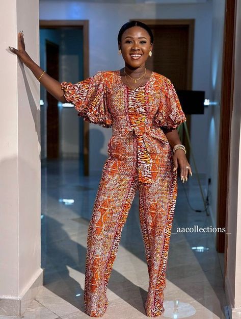 30+ stylish Ankara jumpsuit styles you should consider. - Stylish Naija Jumpsuit Ankara, Simple Jumpsuit, Ankara Jumpsuit Styles, Adire Styles, Jumpsuit Styles, Ankara Jumpsuit, Classy Short Dresses, Stylish Naija, Beautiful Jumpsuits