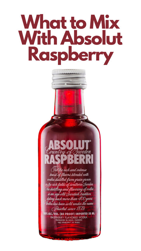 What to Mix With Absolut Raspberry Raspberry Whiskey Drinks, Raspberry Liqueur Recipes, Cocktails With Raspberry Vodka, Raspberry Vodka Drinks, Raspberry Absolute Vodka Drinks, Raspberry Liqueur Cocktails, Vodka Mixers, Raspberry Drink, Berry Drinks