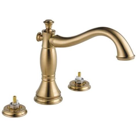 Shop Delta Cassidy Champagne Bronze 2-Handle Residential Deck Mount Roman Bathtub Faucetundefined at Lowe's.com. Complete your bath with a beautifully designed Delta roman tub faucet, meticulously crafted to turn heads and enhance your experience. Designed to look like Roman Bathtub, Delta Cassidy, Corner Tub, Roman Tub Faucets, Roman Tub, Widespread Bathroom Faucet, Brass Faucet, Delta Faucets, Champagne Bronze