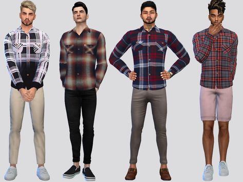 Sims 4 Male, Tattered Jeans, Denim Dye, Button Ups, Male Clothing, Qipao Dress, Boy Onesie, Denim Blouse, Sims 4 Clothing