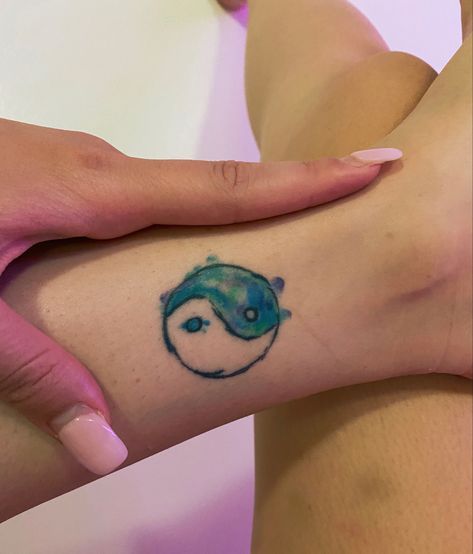 Yin Yang Tattoo, Yang Tattoo, Yin Yang Tattoos, Cover Up Tattoo, Purple Watercolor, Ankle Tattoo, Tattoo On, Yin Yang, I Tattoo