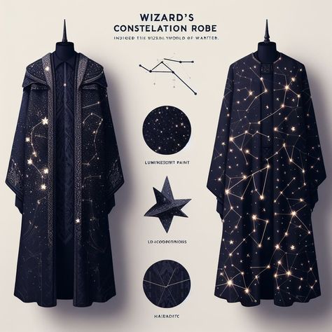 Modern Day Wizard Outfit, Whimsical Wizard Aesthetic, Space Themed Ocs, Voidpunk Fashion, Wizard Outfit Aesthetic, Space Fantasy Outfit, Space Cloak, Wizardcore Outfit, Astronomer Outfit