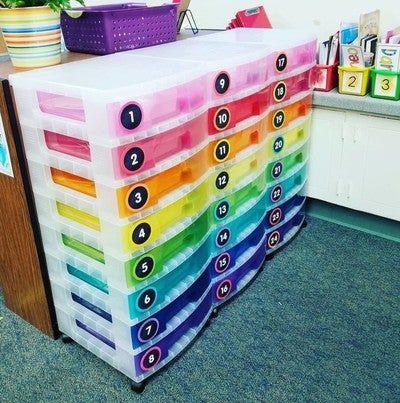 Teacher Storage, Classroom Store, Student Storage, Classroom Organization Elementary, Classroom Organisation, Classroom Storage, 2nd Grade Teacher, Flexible Seating, Teacher Supplies