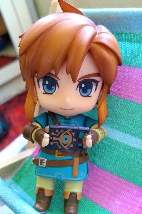 Nendoroid Link #zelda #botw #nendoroid #link #zeldorkle Botw Link Vai, Chibi Link Breath Of The Wild, Link Plush, Toon Link Nendoroid, Legend Of Zelda Plush, Link Zelda, Legend Of Zelda, Mario, Zelda