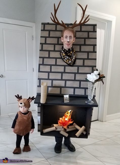 Mounted Deer Costume, Trophy Halloween Costume, Trophy Costume, Mounted Deer Head, 2017 Halloween Costumes, Easy Couple Halloween Costumes, Easy Couples Costumes, Halloween Group, Cute Zombie