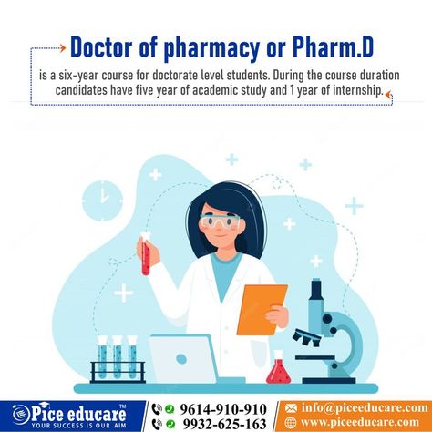 Doctor of Pharmacy OR Pharm D. Admission open 2022-23 Study Pharm D. after class 12th Helpline: +91-9614910910 / 9932625163 #PharmD #PharmacyCollege #piceeducare Dr Of Pharmacy, Role Of Pharmacist, Pathophysiology Pharmacy, Pharm D, Role Of Pharmacist In Global Health, Pharmacy Law And Regulations, Doctor Of Pharmacy, Admission Open, Medical Doctor