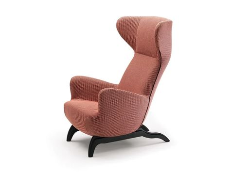 Bergere armchair upholstered in fabric or leather ARDEA CM 882 by Zanotta Carlo Mollino, Bergere Armchair, Bergere Chair, Large Armchair, Lounge Armchair, Lounge Seating, Interior Design Services, Leather Design, Interior Designers