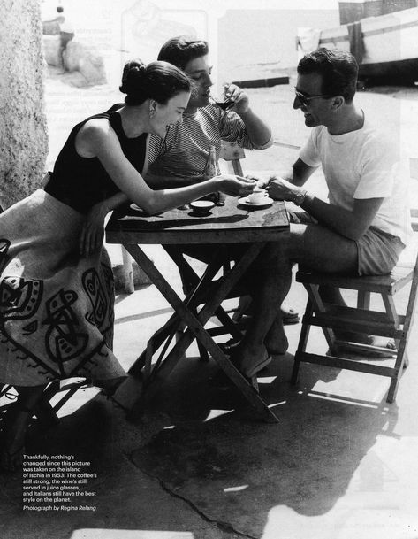 1950's Italy by Regina Relang: Model Joan Olsen and with friend on the island of Ischia, photo by Regina Relang, 1953 The Talented Mr Ripley, Talented Mr Ripley, Mr Ripley, Ischia Italy, Classic Italian Style, Kiko Mizuhara, Ellen Von Unwerth, Tim Walker, By Regina