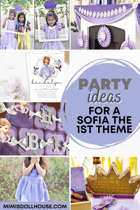 Ideas for throwing a Princess Sofia party Styling a pretty Sofia the First party is easy and elegant with some beautiful purples and golds. We have some truly amazing and easy to DIY Sofia the First party ideas to get your princess party off to the right start. Sofia The First Party Ideas, Sophie The First, Sofia The First Invitation Template Free Printable, Sofia The First Invitation, Princess Sofia The First Birthday Party, Sophia The First Birthday Party Ideas, Sofia The First Birthday Party Food, Sofia The First Invitation Layout, Princess Party Activities