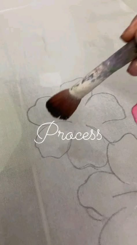 Fabric Colour Painting, Saree Painting Designs, Fabric Paint Diy, Painting Flowers Tutorial, Cloth Painting, Saree Painting, Fabric Painting Techniques, Hand Painted Dress, Painting On Clothes