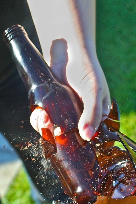 These ultra-realistic breakaway beer bottle props are handmade from a trade secret formulation of polymer plastics (no sugar) that shatters safely upon impact. Beer Bong, Beer Table, Beer Growler, Alcohol Humor, Floor Murals, Polymer Plastic, Light Panels, Soda Bottle, Beer Bottles