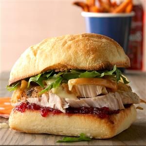 Bistro Turkey Sandwich Recipe -As a turkey lover who can't get enough during fall and winter, I was inspired to come up with a restaurant-worthy sandwich. I love it with a soft, rich cheese like Brie. —Grace Voltolina, Westport, Connecticut Turkey Lunch Ideas, Reheat Turkey, Turkey Lunch, Hot Sandwich Recipes, Turkey Sandwiches Recipes, Turkey Lover, Westport Connecticut, Turkey Sandwich, Deli Turkey