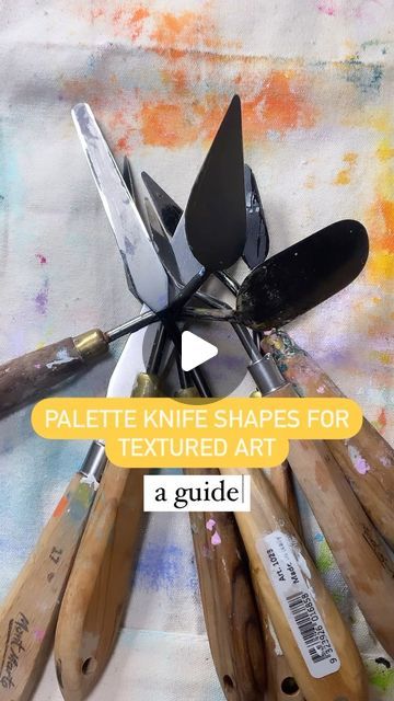 Textured Flower Art | Chinaya on Instagram: "Follow along as I showcase the majority of the palette knives I own to get a high level understanding of what shape each palette knife can make when it comes to textured art 💫  My go to is normally a small or medium sized diamond shaped palette knife, my fave! 💕🌙  The paste in this video is Liquitex Flexible Modeling Paste and Matisse Light Modelling Paste mixed, with orange acrylic paint.   Enjoy 🦄  #tutorial #guide #followalong #texture #textured #art #artwork #paint #painting #howto #paletteknife #modellingpaste #acrylicpaint #texturedart #texturedartwork #texturedpainting" Tools For Texture Painting, Textured Pallet Knife Painting, Pinting Ideas, Painting Using Palette Knife, Modeling Paste Art, Paintings Techniques, Knife Painting Acrylic, Abstract Flower Painting Acrylic, Texture Painting Techniques