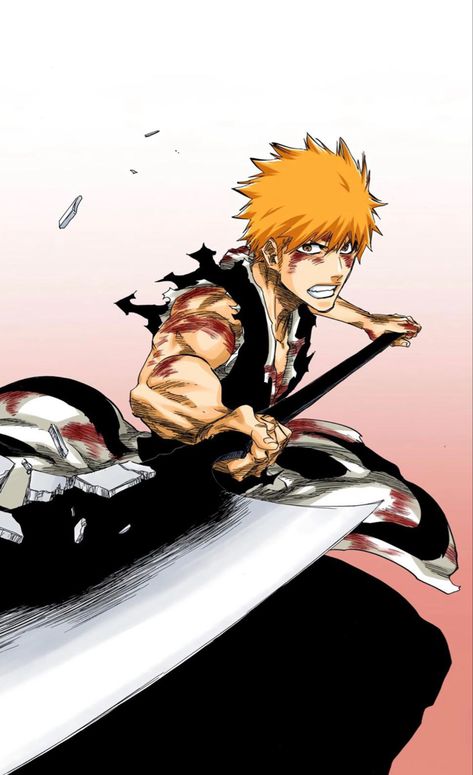 Bleach Tite Kubo Art, Ichigo Kurosaki Tybw Anime, Ichigo True Bankai, Ichigo Manga Color, Ichigo Kurosaki Manga, Ichigo Kurosaki Bankai, Ichigo Wallpaper, Bleach Ichigo Bankai, Ichigo Bankai