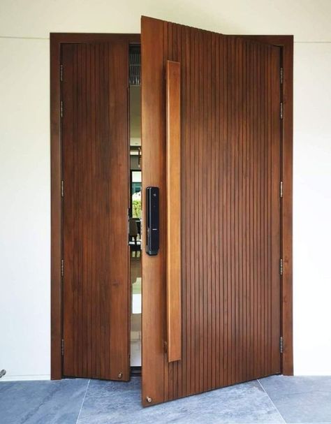 Door Designs Wooden, Modern Wooden Door Design, Single Main Door Designs, New Door Design, Flush Door Design, House Front Door Design, Modern Entrance Door, House Main Door Design, Main Entrance Door Design