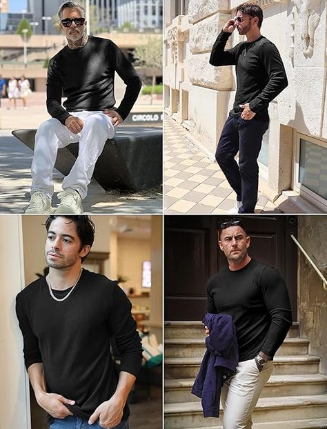 Upgrade your wardrobe with the COOFANDY Men's Long Sleeve Thermal T-Shirt, a slim-fit crewneck sweater designed for comfort and winter style. This versatile pullover shirt is perfect for layering or wearing solo, making it an essential piece for every man’s winter outfit collection. Whether you're dressing up for an evening event or keeping it casual.

#MensFashion #WinterOutfit #MensStyle #BestMensFashion2024 #SlimFitSweater #COOFANDY #MensWardrobe #WinterStyle #MensOutfit #ThermalTShirt Perfect Winter Outfit, Outfit Collection, Slim Fit Sweater, Men's Wardrobe, Pullover Shirt, Every Man, Sweater Design, Winter Outfit, Winter Style