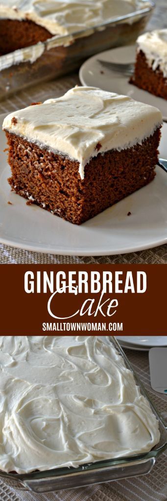 Gingerbread Cake | Gingerbread | Cake | Holiday Cake | Christmas Cake | Christmas Dessert | Holiday Dessert | Gingerbread Recipe | Small Town Woman #gingerbread #gingerbreadcake #smalltownwoman Small Gingerbread Cake, Holiday Cakes Christmas, Dessert Holiday, Gingerbread Cake Recipe, Simple Cakes, Holiday Cake, Kfc Chicken, Cake Hacks, Holiday Sweets