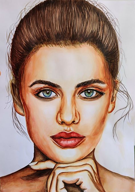 Mack Up, Monochrome Painting, Gorgeous Lady, Color Portrait, Plain Canvas, Simple Face, Water Colors, Subscribe To My Channel, Human Face