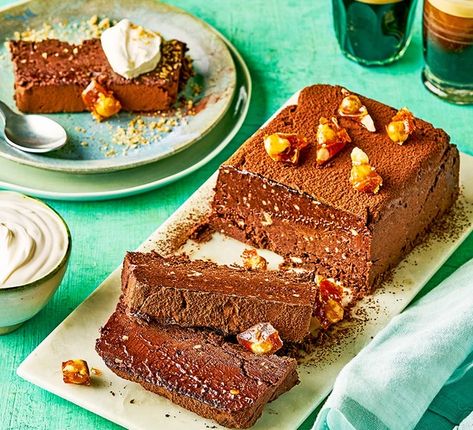 Hazelnut Praline Cake, Small Round Cake, Vegetarian Nutrition, Hazelnut Praline, Cheesecake Desserts, Bbc Good Food Recipes, Food Magazine, Round Cakes, Sweets Desserts